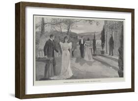 Brother Officers, at the Garrick Theatre, the Terrace Scene-Henry Charles Seppings Wright-Framed Giclee Print