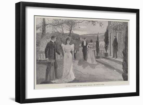 Brother Officers, at the Garrick Theatre, the Terrace Scene-Henry Charles Seppings Wright-Framed Giclee Print