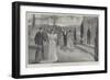 Brother Officers, at the Garrick Theatre, the Terrace Scene-Henry Charles Seppings Wright-Framed Giclee Print