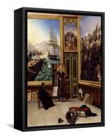 Brother Philippe Copying the Portrait of the Marquis De Fontanes in the Versailles Museum-Horace Vernet-Framed Stretched Canvas