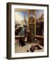 Brother Philippe Copying the Portrait of the Marquis De Fontanes in the Versailles Museum-Horace Vernet-Framed Giclee Print