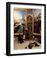 Brother Philippe Copying the Portrait of the Marquis De Fontanes in the Versailles Museum-Horace Vernet-Framed Giclee Print