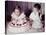 Brother Watches His Sister Blow Out Candles on Birthday Cake, Ca. 1956-null-Stretched Canvas
