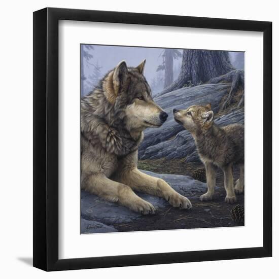 Brother Wolf (detail)-Daniel Smith-Framed Art Print