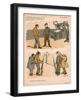 Brother Workers Fight-null-Framed Art Print