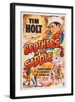 Brothers in the Saddle-null-Framed Art Print