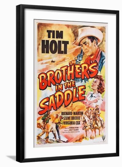 Brothers in the Saddle-null-Framed Art Print