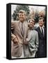 Brothers, John F. Kennedy, Robert Kennedy, and Ted Kennedy, Right, in Hyannis Port, Massachusetts-null-Framed Stretched Canvas