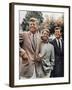 Brothers, John F. Kennedy, Robert Kennedy, and Ted Kennedy, Right, in Hyannis Port, Massachusetts-null-Framed Photographic Print