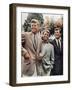 Brothers, John F. Kennedy, Robert Kennedy, and Ted Kennedy, Right, in Hyannis Port, Massachusetts-null-Framed Photographic Print