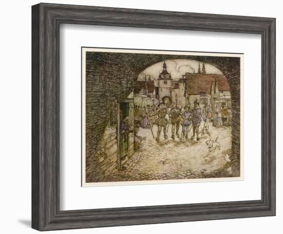 Brothers Leave Town-Arthur Rackham-Framed Art Print