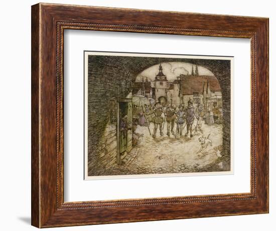 Brothers Leave Town-Arthur Rackham-Framed Art Print