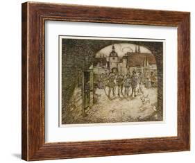 Brothers Leave Town-Arthur Rackham-Framed Art Print