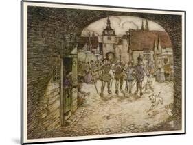 Brothers Leave Town-Arthur Rackham-Mounted Art Print