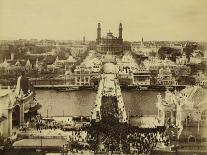 Paris, 1900 World Exhibition, The Eiffel Tower and the Grand Globe Céleste-Brothers Neurdein-Photographic Print