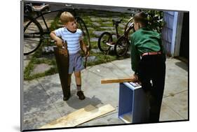 Brothers Working on a Project-William P. Gottlieb-Mounted Photographic Print