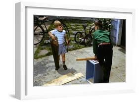 Brothers Working on a Project-William P. Gottlieb-Framed Photographic Print