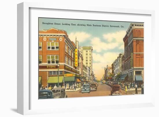 Broughton Street, Savannah, Georgia-null-Framed Art Print