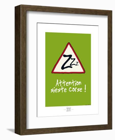 Broutch - Attention, sieste corse-Sylvain Bichicchi-Framed Art Print