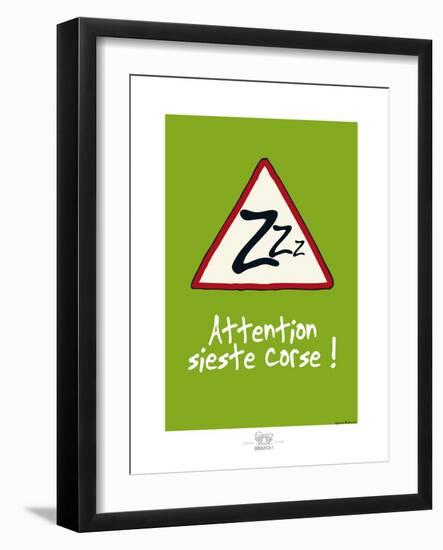 Broutch - Attention, sieste corse-Sylvain Bichicchi-Framed Art Print