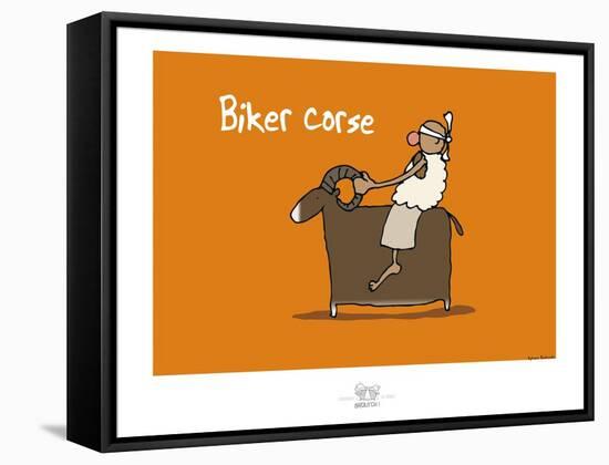 Broutch - Biker corse-Sylvain Bichicchi-Framed Stretched Canvas