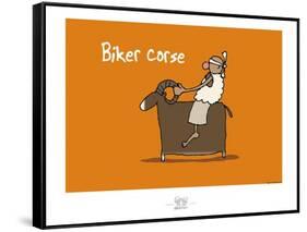 Broutch - Biker corse-Sylvain Bichicchi-Framed Stretched Canvas