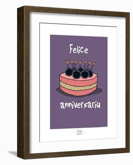 Broutch - Bon anniversaire corse-Sylvain Bichicchi-Framed Art Print