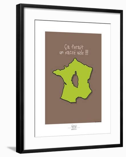 Broutch - Ça ferait un vide !-Sylvain Bichicchi-Framed Art Print