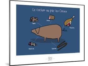 Broutch - Cochon vu par les Corses-Sylvain Bichicchi-Mounted Art Print