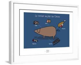 Broutch - Cochon vu par les Corses-Sylvain Bichicchi-Framed Art Print