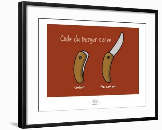 Broutch - Code du berger corse-Sylvain Bichicchi-Framed Art Print