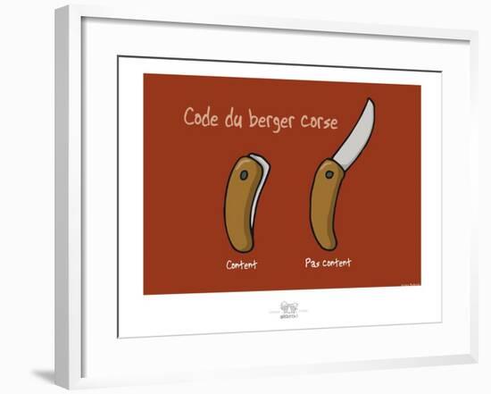 Broutch - Code du berger corse-Sylvain Bichicchi-Framed Art Print