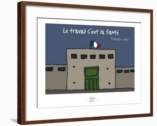 Broutch - Le travail c'est la Santé-Sylvain Bichicchi-Framed Art Print