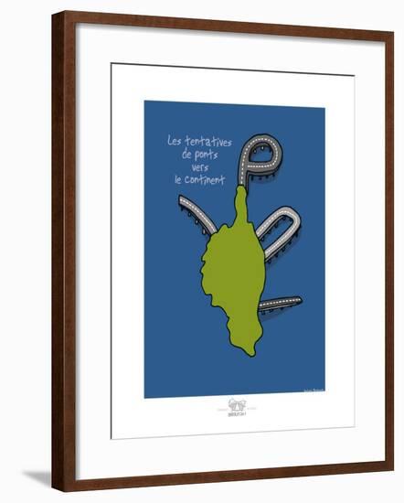 Broutch - Tentatives de ponts-Sylvain Bichicchi-Framed Art Print