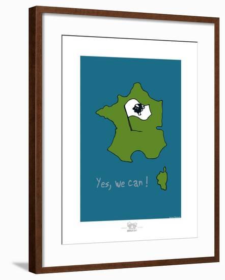 Broutch - Yes, we can-Sylvain Bichicchi-Framed Art Print