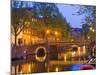 Brouwersgracht at Dusk, Amsterdam, Netherlands, Europe-Amanda Hall-Mounted Photographic Print