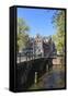 Brouwersgracht Canal, Amsterdam, Netherlands, Europe-Amanda Hall-Framed Stretched Canvas