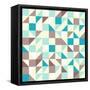 Brown and Blue Tiles-vitavalka-Framed Stretched Canvas