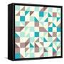 Brown and Blue Tiles-vitavalka-Framed Stretched Canvas