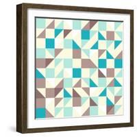 Brown and Blue Tiles-vitavalka-Framed Art Print