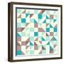 Brown and Blue Tiles-vitavalka-Framed Art Print