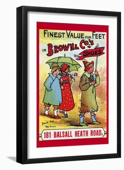 Brown and Co. Shoes Puzzle - Find The Father-null-Framed Art Print