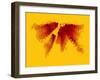 Brown and Yellow Radiant World Map-NaxArt-Framed Art Print
