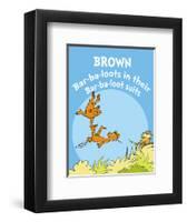 Brown Barbaloots (blue)-Theodor (Dr. Seuss) Geisel-Framed Art Print