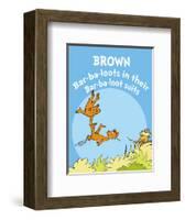 Brown Barbaloots (blue)-Theodor (Dr. Seuss) Geisel-Framed Art Print