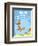 Brown Barbaloots (blue)-Theodor (Dr. Seuss) Geisel-Framed Art Print