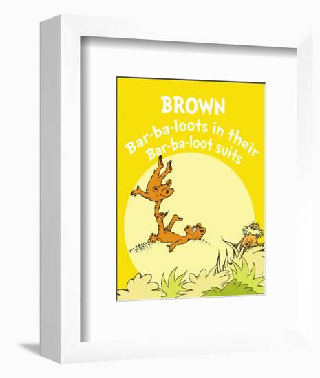 Brown Barbaloots (yellow)-Theodor (Dr. Seuss) Geisel-Framed Art Print