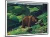 Brown Bear and Cubs-Fred Ludekens-Mounted Premium Giclee Print