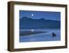 Brown Bear and Full Moon, Katmai National Park, Alaska-Paul Souders-Framed Photographic Print