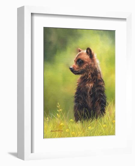 Brown Bear Cub-Sarah Stribbling-Framed Art Print